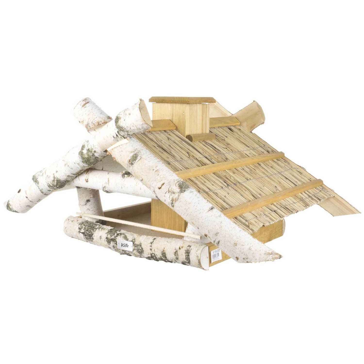 Kölle Vogelhaus Aus Birken- Und Kiefernholz, Mit Futtersilo, Ca. 40 X 56 X 80 Cm 1 Kölle Vogelhaus Aus Birken- Und Kiefernholz, Mit Futtersilo, Ca. 40 X 56 X 80 Cm