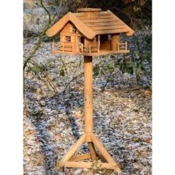 Vogelfutterhaus Almhütte Mit Liebevollen Details, Inkl. Ständer, FSC®, Ca. 56 X 46 X 35,5 Cm -Günstiges Gartenambiente Geschäft 0910101340 Vogelfutterhaus Almhuette inkl Staender FSCca56x46x35 5cm 6 60495