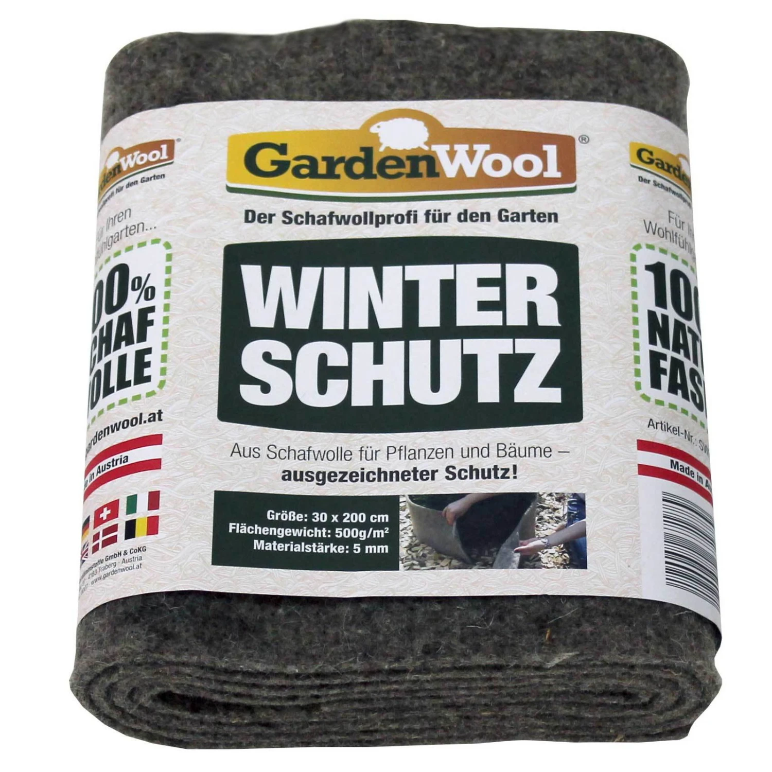 Winterschutzmatte Grau, Faserlänge: Ø45 Mm, 100 % Schafwolle 2 Winterschutzmatte Grau, Faserlänge: Ø45 Mm, 100 % Schafwolle – Bild 2