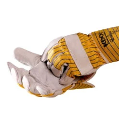 Kölle Arbeitshandschuhe "Bruno" Gr. 10, Hellgrau/gelb -Günstiges Gartenambiente Geschäft 0910703042 Koelle Arbeitshandschuh Bruno Gr10 hellgraugelb 3 16843