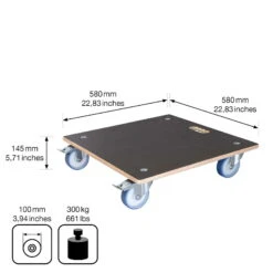 Multi Roller Maxi GRIP, 300 Kg Tragkraft, Holz, Ca. 58 X 58 X 15 Cm -Günstiges Gartenambiente Geschäft 0920600405 multi roller maxi grip eckig 4 116647