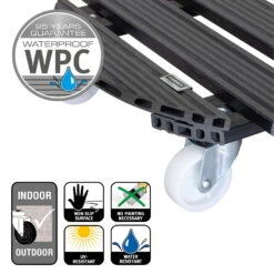 Multi Roller WPC, 120 Kg Tragkraft, Ca. 50 X 50 X 11 Cm -Günstiges Gartenambiente Geschäft 0920600471 multi roller wpc anthrazit 5 116663