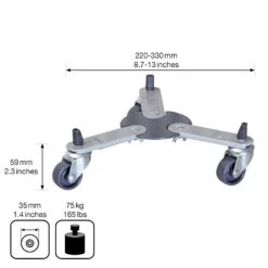 Multi Roller Sun City, Tragkraft 75 Kg, Stahl, Ca. 6 X 26,5-37,5 Cm -Günstiges Gartenambiente Geschäft 0920600493 multi roller suncity small 4 116676