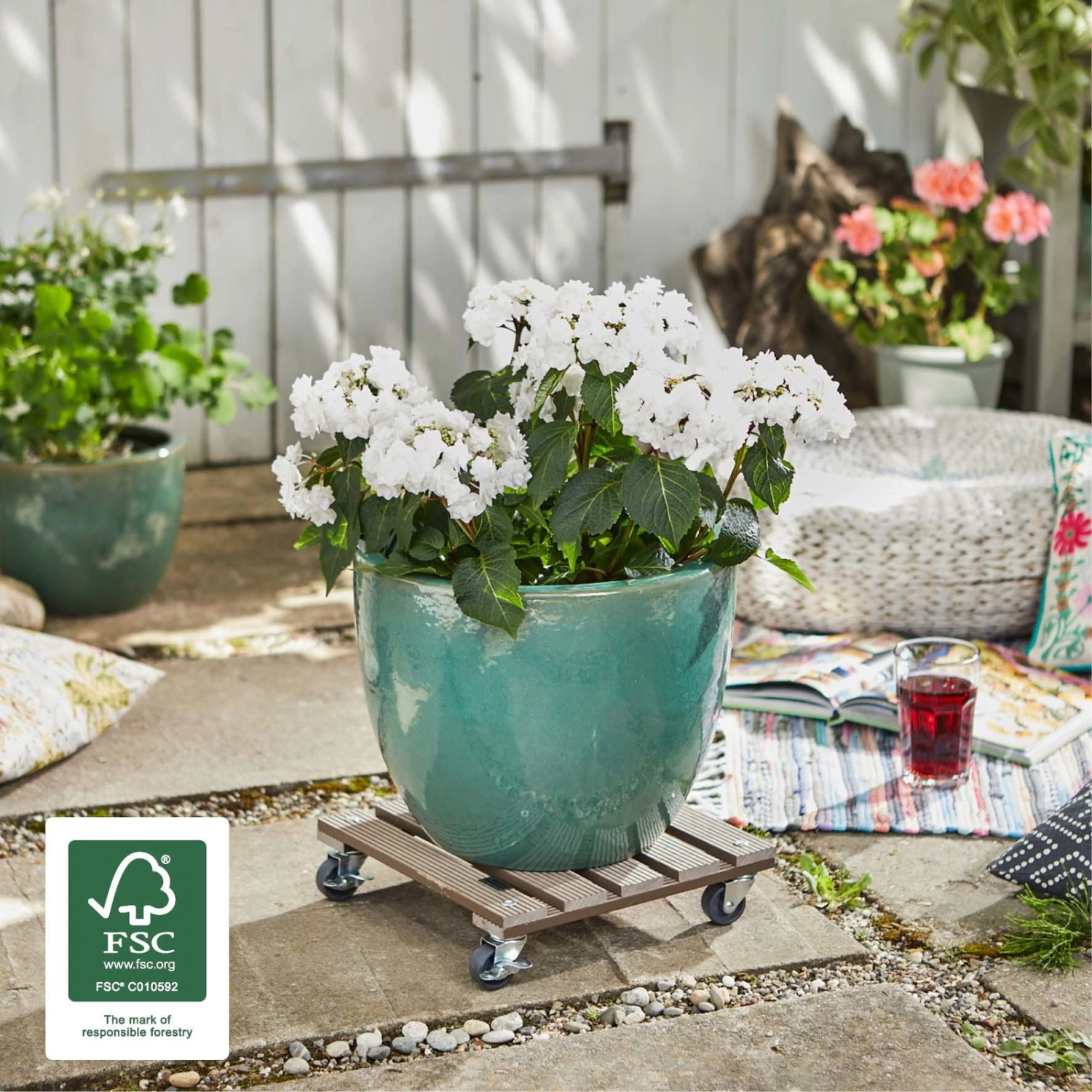 Multi Roller WPC, Tragkraft 80 Kg, Ca. 7 X 29 X 29 Cm 2 Multi Roller WPC, Tragkraft 80 Kg, Ca. 7 X 29 X 29 Cm – Bild 2