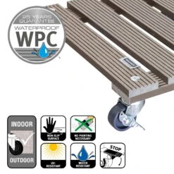 Multi Roller WPC, Tragkraft 80 Kg, Ca. 7 X 29 X 29 Cm 8 Multi Roller WPC, Tragkraft 80 Kg, Ca. 7 X 29 X 29 Cm -Günstiges Gartenambiente Geschäft 0920600506 multi roller wpc taupe 5 116687