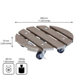 Multi Roller WPC, Tragkraft 100 Kg, Taupe, Ca. 7 X 29 X 29 Cm 11 Multi Roller WPC, Tragkraft 100 Kg, Taupe, Ca. 7 X 29 X 29 Cm -Günstiges Gartenambiente Geschäft 0920600507 multi roller wpc taupe 4 116694