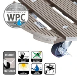 Multi Roller WPC, Tragkraft 100 Kg, Taupe, Ca. 7 X 29 X 29 Cm 8 Multi Roller WPC, Tragkraft 100 Kg, Taupe, Ca. 7 X 29 X 29 Cm -Günstiges Gartenambiente Geschäft 0920600507 multi roller wpc taupe 5 116693