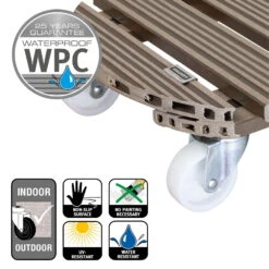 Multi Roller WPC, Tragkraft 150 Kg, Taupe, Ca. 11 X 39 X 39 Cm 8 Multi Roller WPC, Tragkraft 150 Kg, Taupe, Ca. 11 X 39 X 39 Cm -Günstiges Gartenambiente Geschäft 0920600508 multi roller wpc taupe 5 116699