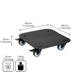 Pflanzenroller 'Alaska', Tragkraft 150 Kg, Anthrazit, Alu, 7 X 29 X 29 Cm -Günstiges Gartenambiente Geschäft 0920600517 pflanzenroller alaska 4 116724