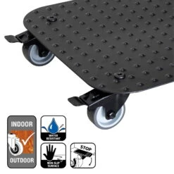 Pflanzenroller 'Alaska', Tragkraft 150 Kg, Anthrazit, Alu, 7 X 29 X 29 Cm -Günstiges Gartenambiente Geschäft 0920600517 pflanzenroller alaska 5 116723