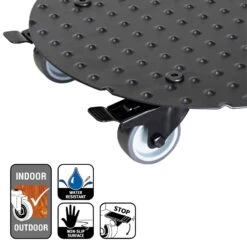 Pflanzenroller 'Alaska', Tragkraft 150 Kg, Anthrazit, Alu, 7 X 30 X 30 Cm -Günstiges Gartenambiente Geschäft 0920600518 pflanzenroller alaska 5 116729