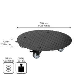 Pflanzenroller 'Alaska', Tragkraft 150 Kg, Anthrazit, Alu, 7 X 38 X 38 Cm -Günstiges Gartenambiente Geschäft 0920600519 pflanzenroller alaska 4 116736