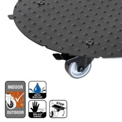 Pflanzenroller 'Alaska', Tragkraft 150 Kg, Anthrazit, Alu, 7 X 38 X 38 Cm -Günstiges Gartenambiente Geschäft 0920600519 pflanzenroller alaska 5 116735