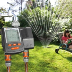 Bewässerungscomputer, Gardena, 2 Gartenbereiche, 3 Vorgänge Täglich -Günstiges Gartenambiente Geschäft 0930101137 Bewaesserungscomputer MultiControl duo 1 61569