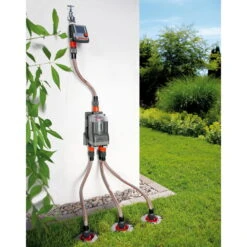 Wasserverteiler, Gardena, Bis 6 Anschlussgeräte, Für Bewässerungscomputer -Günstiges Gartenambiente Geschäft 0930101138 Wasserverteiler automatic 6 61557