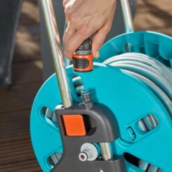 Schlauchwagen AquaRoll S, Gardena, Schlauchlängen Bis 15 M -Günstiges Gartenambiente Geschäft 0930200441 Schlauchwagen Aqua Roll S Set kpl mit 20m Schlauch und Systemteilen 6 61595