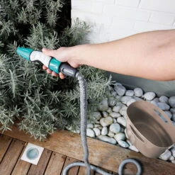 Aquapop Mit Selbstaufdehnbarem Schlauch, 5-15m, Braun, Kunststoff / Polyester -Günstiges Gartenambiente Geschäft 0930200478 Aquapop mit 5 15m selbstdehnbarem Schlauch braun 3 58937