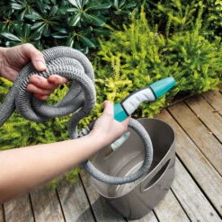 Aquapop Mit Selbstaufdehnbarem Schlauch, 5-15m, Braun, Kunststoff / Polyester -Günstiges Gartenambiente Geschäft 0930200478 Aquapop mit 5 15m selbstdehnbarem Schlauch braun 4 58936