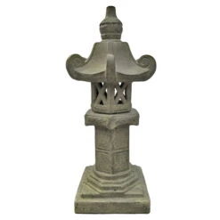 Japanische Steinlaterne, Steinguss, 120 X 40 X 40 Cm