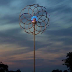 Solarwindrad Spiro, Integrierte Solarkugeln, 130 X 38 Cm -Günstiges Gartenambiente Geschäft 0980403755 Solar Windrad Spiro2 64775