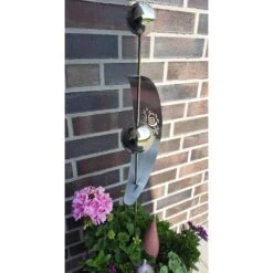 Beetstecker Nero Mit 2 Kugeln & Ausstanzung Eule, Edelstahl, 100 X 13 X 8 Cm -Günstiges Gartenambiente Geschäft 0980404171 Beetstecker Nero Edelstahl 2Kugeln mit Ausstanzung Eule 100x13x8cm1 72822