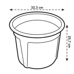 Elho Kartoffeltopf Green Basics Living Black, Ø 32,3 Cm, Höhe 25,7 Cm, Erdvol. 13 L -Günstiges Gartenambiente Geschäft 12 gb potato pot 33 living black 8711904315597 110980