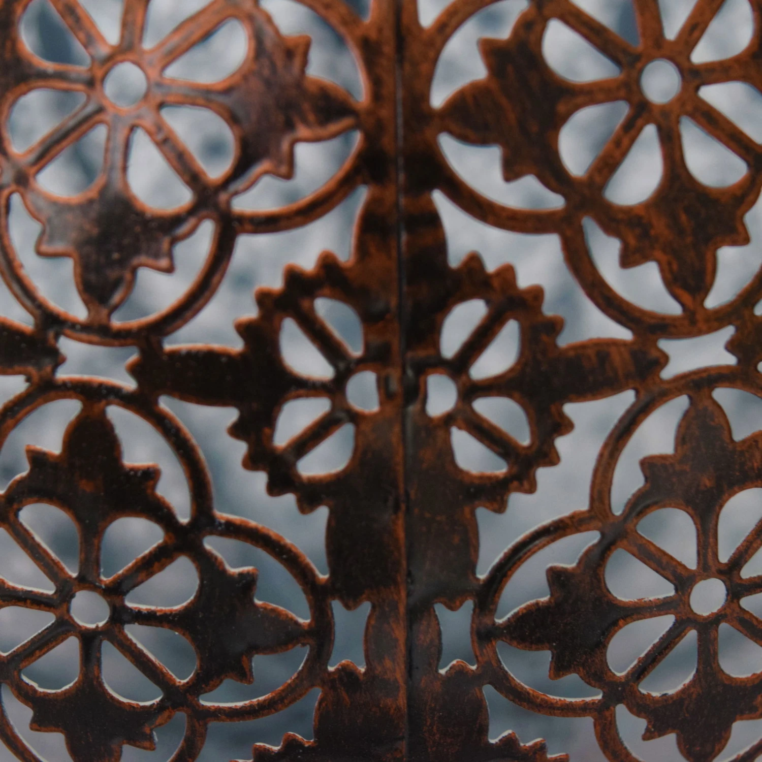 Solarlaterne "Damast", Kupfer, 23 X 22cm 3 Solarlaterne "Damast", Kupfer, 23 X 22cm – Bild 3