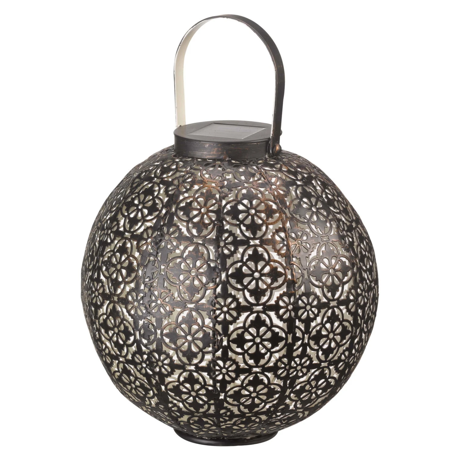 Solarlaterne "Damast", Kupfer, 23 X 22cm 2 Solarlaterne "Damast", Kupfer, 23 X 22cm – Bild 2