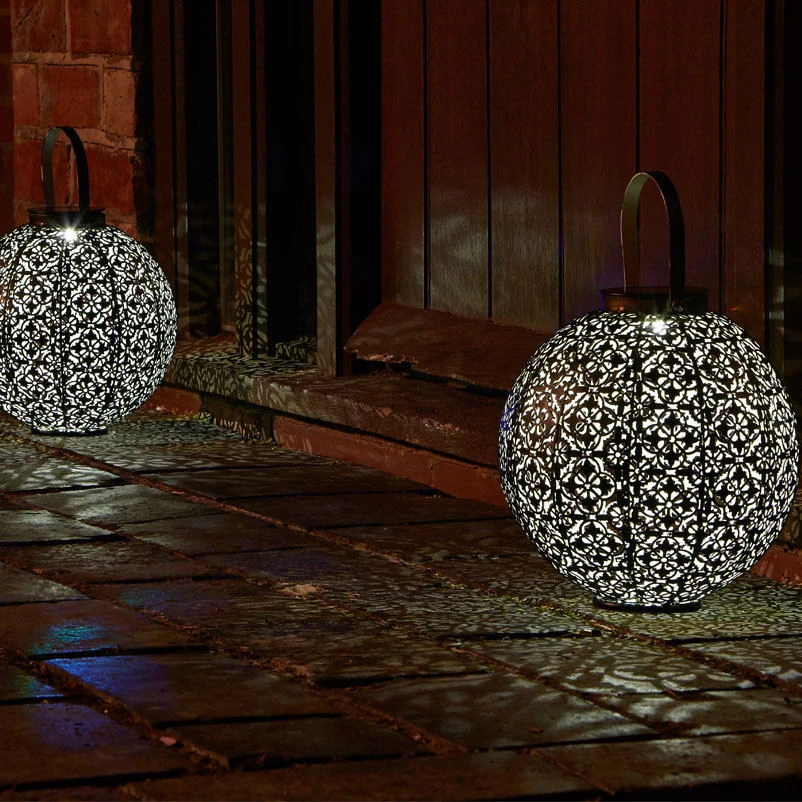 Solarlaterne "Damast", Kupfer, 23 X 22cm 1 Solarlaterne "Damast", Kupfer, 23 X 22cm