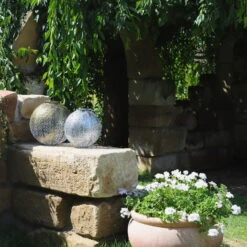 Kölle Solarlaterne Jumbo Damast, Silber Matt, Höhe 32 Cm, Ø 30 Cm -Günstiges Gartenambiente Geschäft 2950100471 2950100470 Damast 1 113716 1