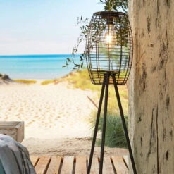 Solar-Standleuchte 'Killarney', Schwarz, Metall, Ø 20,5 X H 32 Cm -Günstiges Gartenambiente Geschäft 2950100705 Solar Filament LED Dreibein Killarney 3 120447