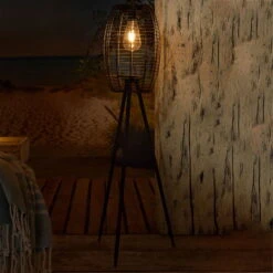 Solar-Standleuchte 'Killarney', Schwarz, Metall, Ø 20,5 X H 32 Cm -Günstiges Gartenambiente Geschäft 2950100705 Solar Filament LED Dreibein Killarney 4 120445