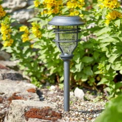Solarleuchte 'Capri', 10 Lumen, Grau, Metall/Glas, Ca. 46 X 45 X 30 Cm -Günstiges Gartenambiente Geschäft 2950100729 solarleuchte capri 10 l 1 118113