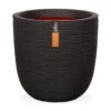 Pflanzgefäß Rib Cullen Schwarz