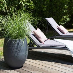 Pflanzgefäß Graphit Egg, Anthrazit, Wasserdicht, Robust -Günstiges Gartenambiente Geschäft 3210103698 Pflanzgefaess Graphit Egg anthrazit D50xH60cm 53Ltr 5 62073