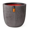 Pflanzgefäß 'Groove', Anthrazit
