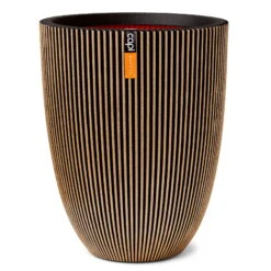 Pflanzvase 'Groove', Gold