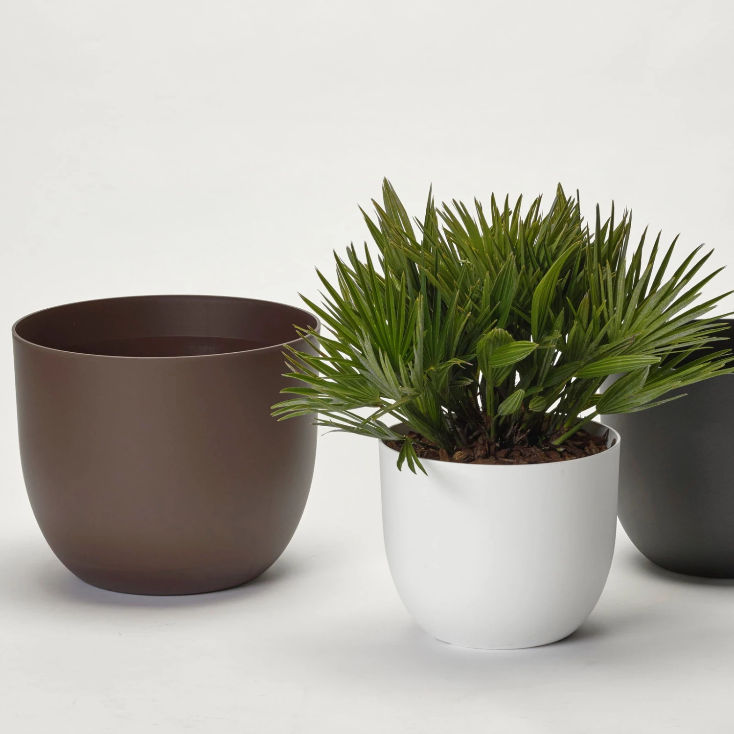 Pflanzkübel 'Rio', Weiß, Ø 39 X H 32,5 Cm 2 Pflanzkübel 'Rio', Weiß, Ø 39 X H 32,5 Cm – Bild 2