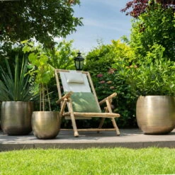 Pflanzgefäß 'Rowen', Gold, Ø 38 X H 30 Cm -Günstiges Gartenambiente Geschäft 3210801621 3210801622 3210801623 Pflanzgefaess Rowen gold 3 114984