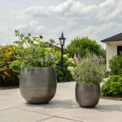 Pflanzgefäß 'Rowen', Silber, Ø 42 X H 41 Cm -Günstiges Gartenambiente Geschäft 3210801625 3210801626 3210801627 3210801628 Pflanzgefaess Rowen silber 4 115000