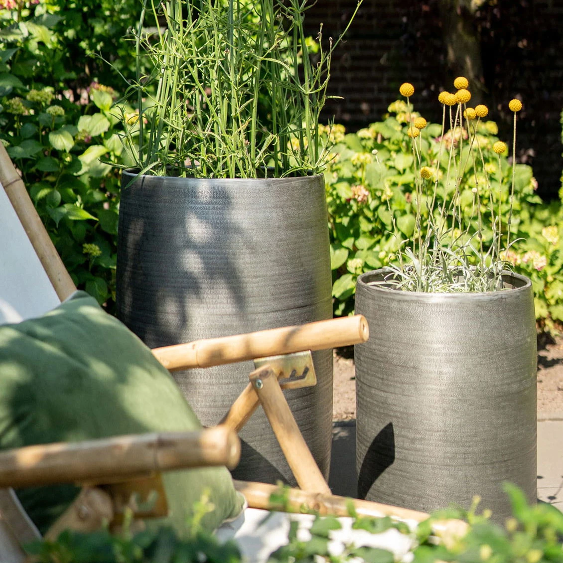 Pflanzgefäß 'Rowen', Silber, Ø 38 X H 62 Cm 6 Pflanzgefäß 'Rowen', Silber, Ø 38 X H 62 Cm – Bild 6