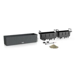 Lechuza Balconera Cottage, Granit 6 Lechuza Balconera Cottage, Granit -Günstiges Gartenambiente Geschäft 3230100595 Balconera Cottage80 79x19x19cm granit Pflanzvol 12Ltr 3 17880