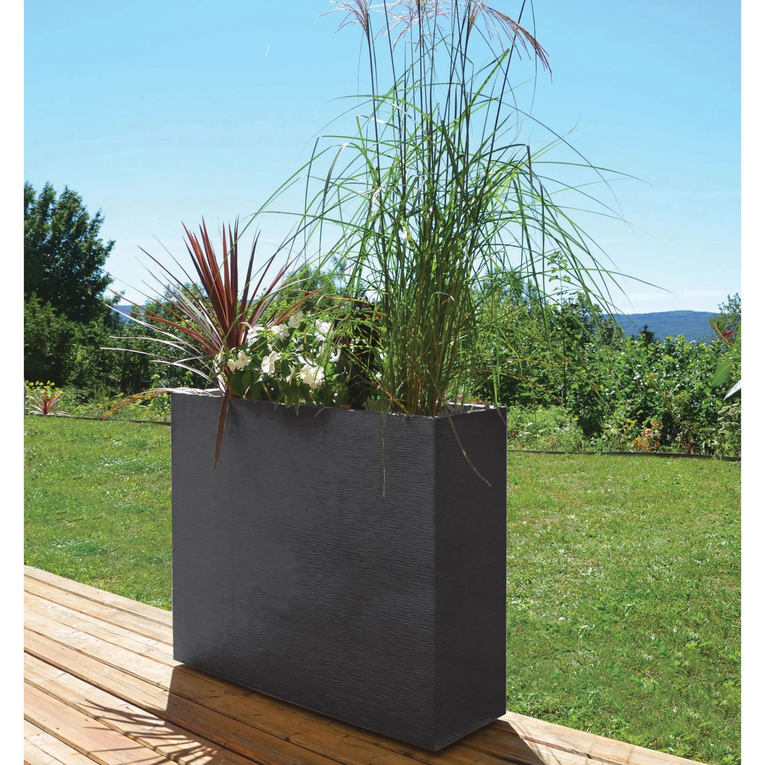 Pflanzkasten Graphit Crunch High, Anthrazit, Wasserdicht, Doppelwandig 3 Pflanzkasten Graphit Crunch High, Anthrazit, Wasserdicht, Doppelwandig – Bild 3