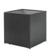 Pflanztrog Kubus, Anthrazit, 40 X 40 X 40 Cm Mit Rollen