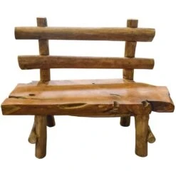Günstiges Gartenambiente Geschäft 5 Wurzelholzbank "Farmhouse" Aus Recyceltem Teakholz, Länge Ca. 110-120 Cm