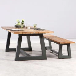 Best Alu-Bank Campione, Teakholz, Anthrazit, 45 X 220 X 40 Cm -Günstiges Gartenambiente Geschäft 3910302495 3910801468 champione6 71136