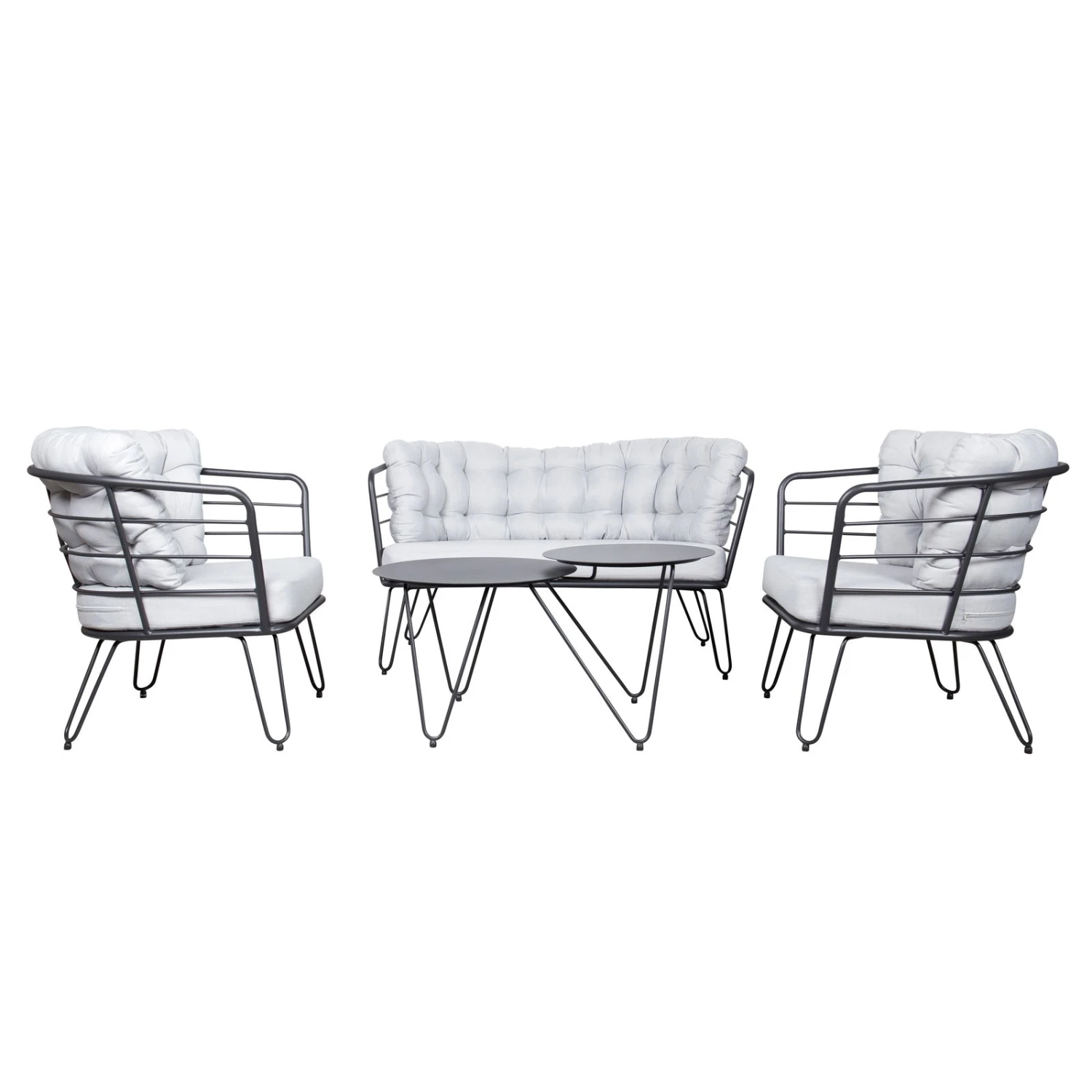 4-teilige Lounge-Gruppe 'Bella', Schwarz, Inklusive Auflagen 3 4-teilige Lounge-Gruppe 'Bella', Schwarz, Inklusive Auflagen – Bild 3