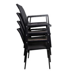 Stapelsessel, Schwarz, Ca. 86 X 66 X 56 Cm 10 Stapelsessel, Schwarz, Ca. 86 X 66 X 56 Cm -Günstiges Gartenambiente Geschäft 3910302656 Alu Sessel schwarz Textilen schwarz 8 102330