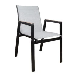 Stapelsessel, Schwarz, Grau, Ca. 86 X 66 X 56 Cm -Günstiges Gartenambiente Geschäft 3910302657 Alu Sessel schwarz Textilen grau 12 102332