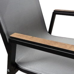 Stapelsessel, Schwarz, Grau, Ca. 86 X 66 X 56 Cm -Günstiges Gartenambiente Geschäft 3910302657 Alu Sessel schwarz Textilen grau 4 102336